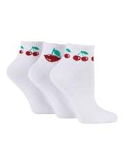 Wild Feet White Quarter Length Sporty Crew Socks 3 Pack - Image 1 of 7