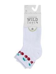 Wild Feet White Quarter Length Sporty Crew Socks 3 Pack - Image 3 of 7