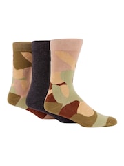 Wild Feet Green Camo Crew Socks - Image 1 of 5