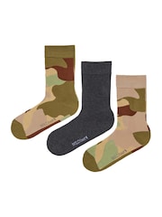 Wild Feet Green Camo Crew Socks - Image 2 of 5
