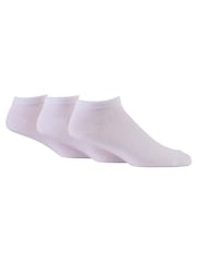 Белый - Wild Feet Cotton Trainer Liners Socks 3 pack - Image 1 of 5