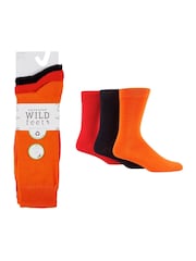 Wild Feet Pink/Orange Bamboo Pop Colour Socks - Image 2 of 7