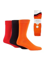 Wild Feet Pink/Orange Bamboo Pop Colour Socks - Image 3 of 7