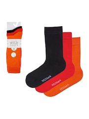 Wild Feet Pink/Orange Bamboo Pop Colour Socks - Image 4 of 7