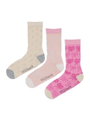 Wild Feet Pink Light Bamboo Textured Detail Crew Socks - Image 5 of 7