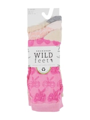 Wild Feet Pink Light Bamboo Textured Detail Crew Socks - Image 7 of 7