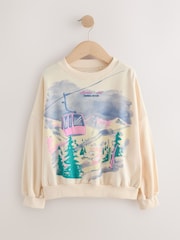 Ecru Aspen Long Sleeve Sweat Top (3-16yrs) - Image 4 of 7