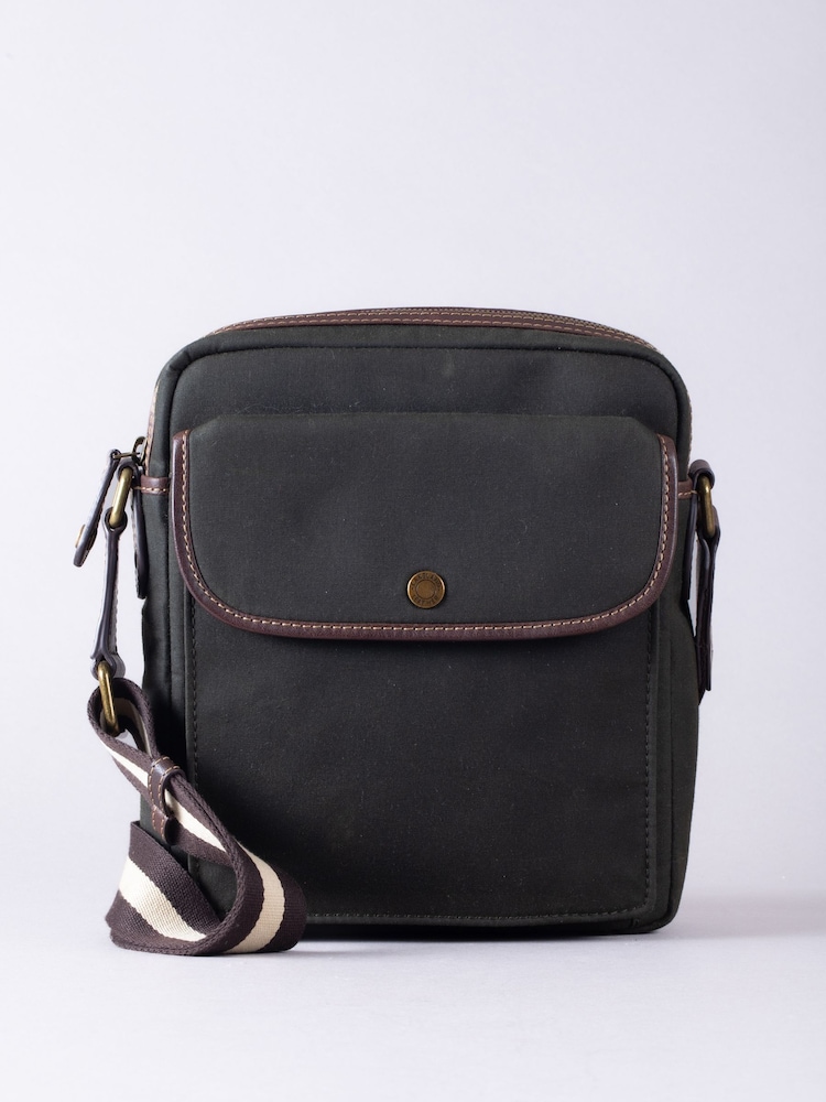 Lakeland Leather Dark Green Waxed Walton Rolltop Backpack - Image 2 of 7