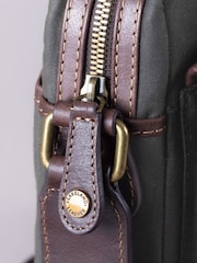 Lakeland Leather Dark Green Waxed Walton Rolltop Backpack - Image 3 of 7