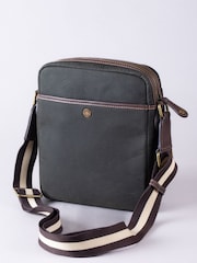 Lakeland Leather Dark Green Waxed Walton Rolltop Backpack - Image 4 of 7