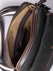 Lakeland Leather Dark Green Waxed Walton Rolltop Backpack - Image 6 of 7