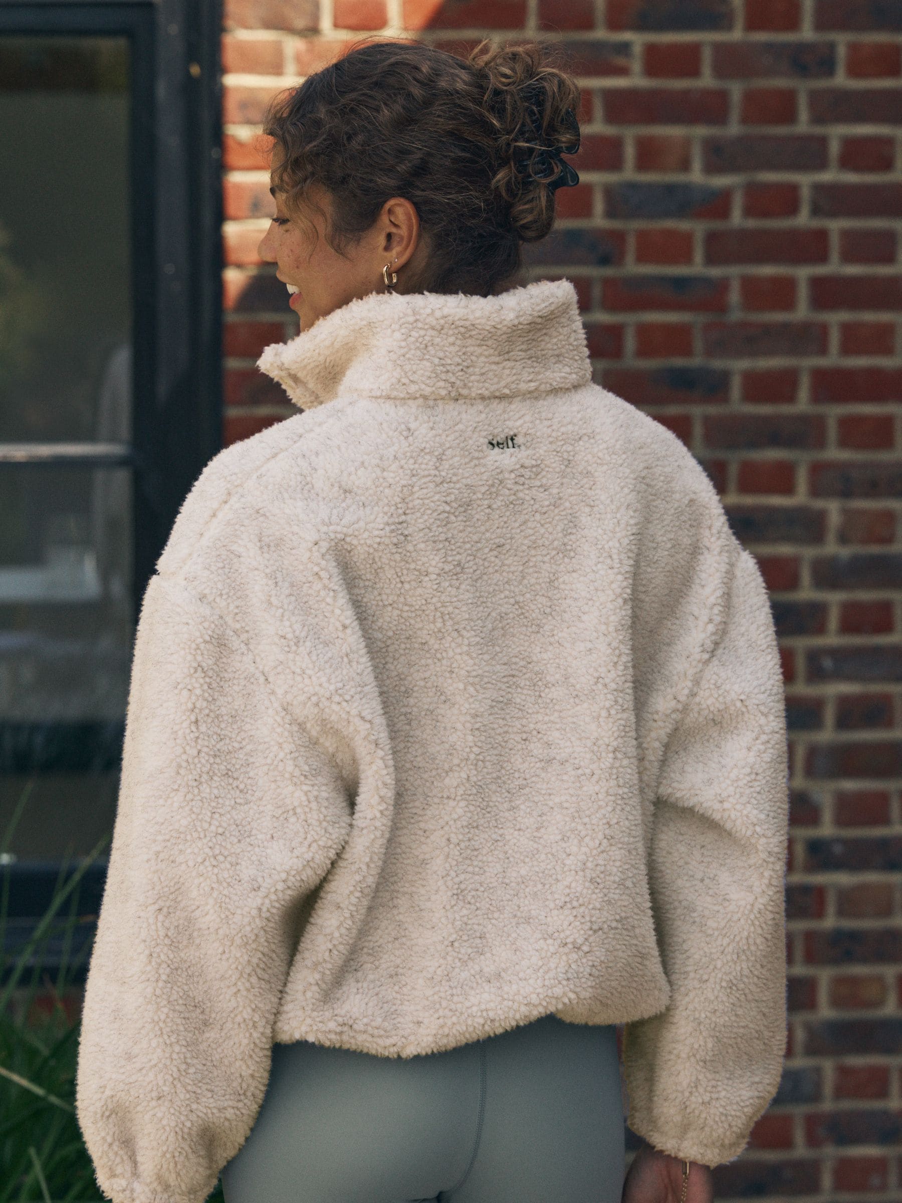 Buy self. Oatmeal Buttons Neck Jumper from Next Romania
