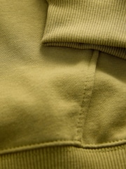 self. Olive Green Half Zip Sweatshirt - Image 3 of 3