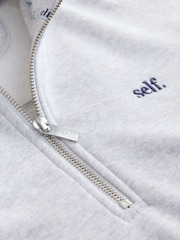 self. Grey Half Zip Sweatshirt - Image 7 of 7