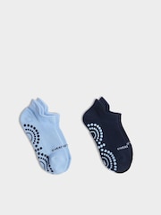 Sweaty Betty Blue Reformer Ankle Gripper Socks 2 Pack - Image 1 of 2