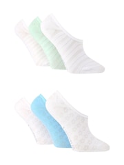 لون طبيعي - Wild Feet Low Cut No Show Mesh Liners Trainers Socks 6 Pack - صورة 1 من 5