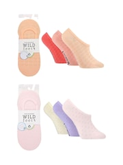 لون كريم طبيعي - Wild Feet Low Cut No Show Mesh Liners Trainers Socks 6 Pack - صورة 5 من 5