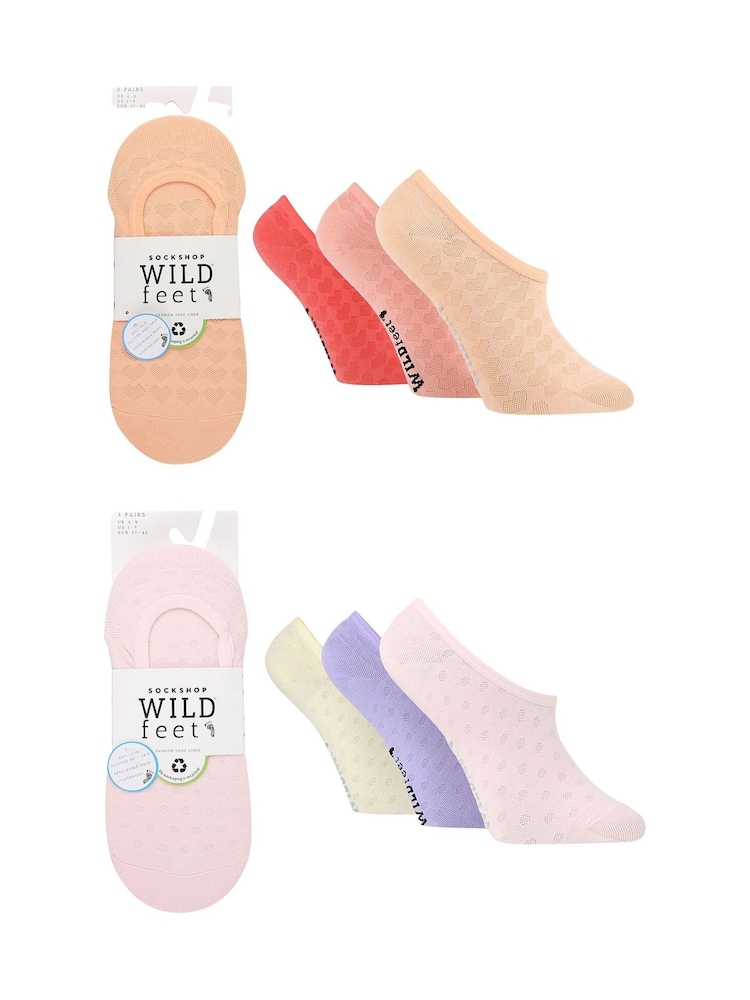 Crema natural - Wild Feet Bajo Cut No Show Mesh Liners Trainers Socks 6 Pack - Imagen 5 de 5 Crema natural - Wild Feet Bajo Cut No Show Mesh Liners Trainers Socks 6 Pack - Imagen 5 de 5