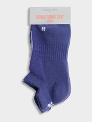 Sweaty Betty Blue Workout Trainers Socks 3 Pack - Image 2 of 2
