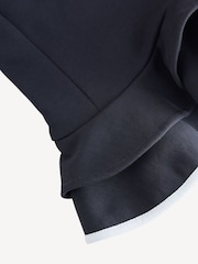 Marni Blue Logo Colourblock Dress With Peplum Hem Detail - Image 10 of 10