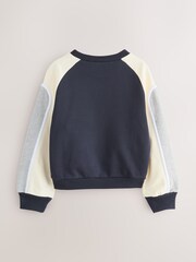 Marni Blue Logo Cropped Colourblock Sweatshirt - Image 2 of 2
