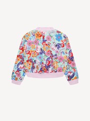 Marni Blue Floral Printed Cropped Sweatshirt - Image 2 of 4