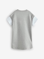 Marni Grey T-Shirt Dress With Diamante Logo - Image 2 of 5
