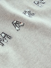 Marni Grey T-Shirt Dress With Diamante Logo - Image 5 of 5