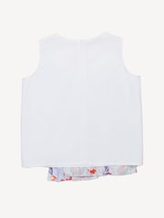 Marni White Floral Printed Sleeveless Top - Image 2 of 4