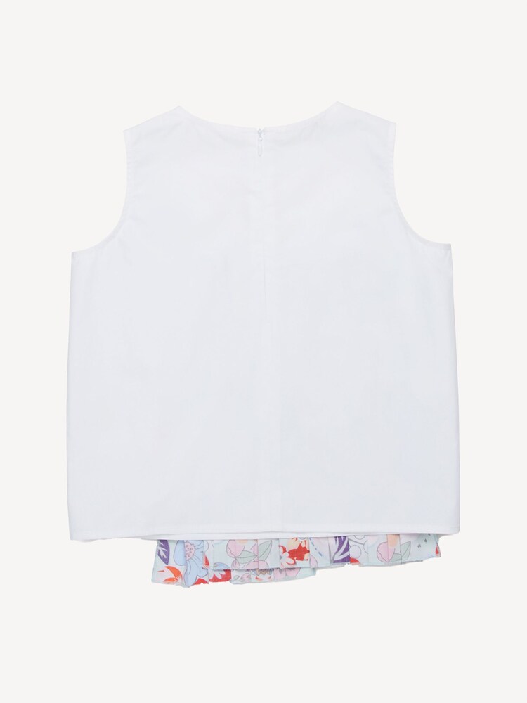 Marni White Floral Printed Sleeveless Top - Image 2 of 4