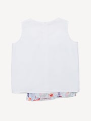 Marni White Floral Printed Sleeveless Top - Image 3 of 4