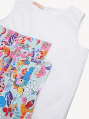 Marni White Floral Printed Sleeveless Top - Image 4 of 4