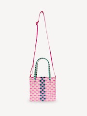 Marni Pink Multicolour Basket Cross-Body Bag With Logo - Image 5 of 6