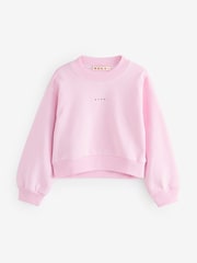 Marni Pink Logo Cropped Sweatshirt - Image 1 of 4
