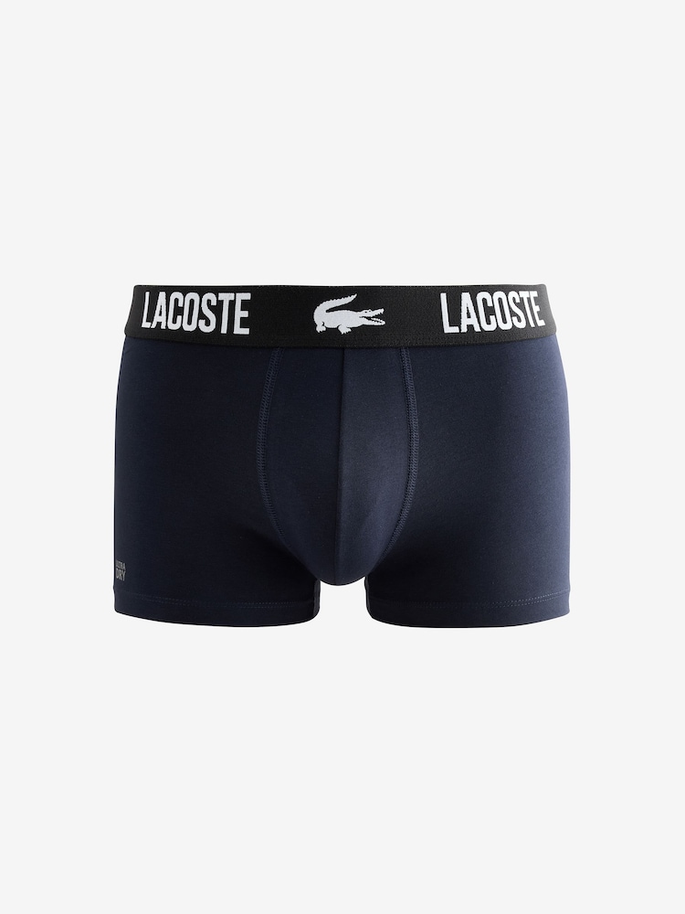 Lacoste Blue Boxers 3 Pack - Image 2 of 4