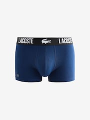 Lacoste Blue Boxers 3 Pack - Image 4 of 4