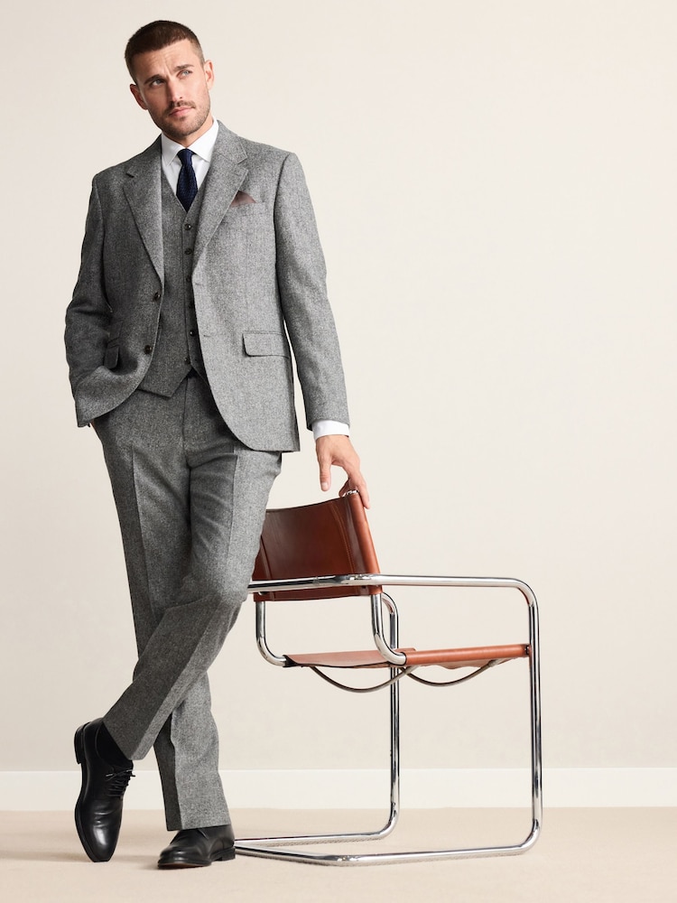 Grey Signature Abraham Moon Wool Donegal Suit Waistcoat - Image 2 of 4 Grey Signature Abraham Moon Wool Donegal Suit Waistcoat - Image 2 of 4