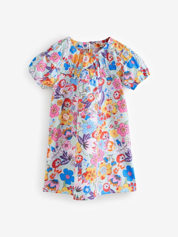 Marni Blue Floral Printed Occasion Dress - Image 1 of 1
