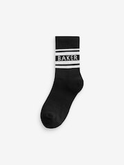 Črna črtasta - Komplet 5 parov fantovskih nogavic Baker by Ted Baker - Slika 3 iz 8