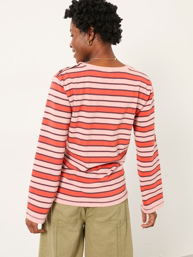 FatFace Hope Pink Stripe Top - Image 2 of 6 FatFace Hope Pink Stripe Top - Image 2 of 6