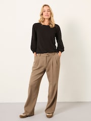 FatFace Cassie Black Broderie Top - Image 3 of 6