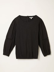 FatFace Cassie Black Broderie Top - Image 6 of 6