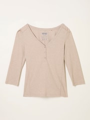 FatFace Connie Ecru Henley Top - Image 1 of 1