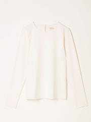 FatFace Nell White Long Sleeve Top - Image 5 of 5