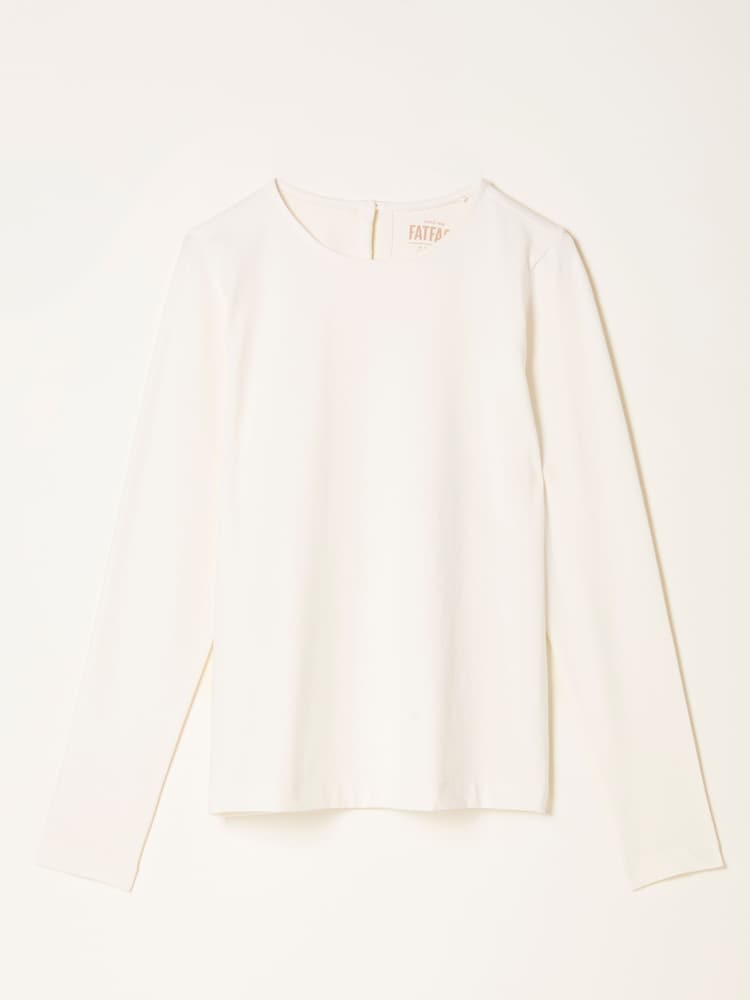 FatFace Nell White Long Sleeve Top - Image 5 of 5