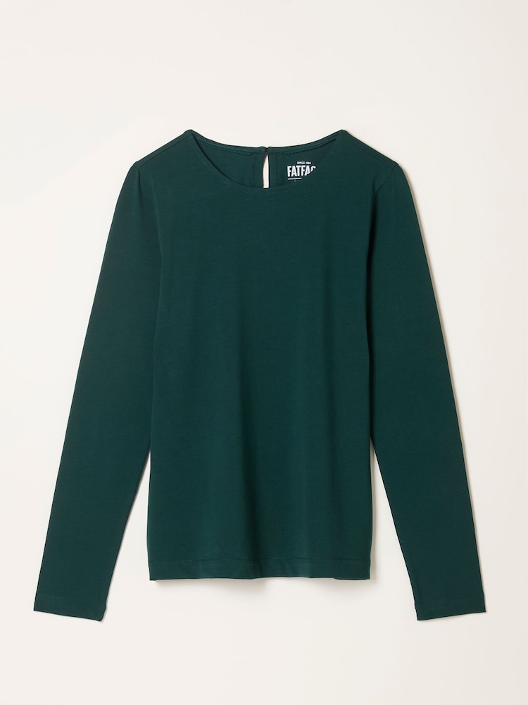 FatFace Nell Teal Blue Long Sleeve Top - Image 5 of 5 FatFace Nell Teal Blue Long Sleeve Top - Image 5 of 5