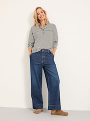 FatFace Navy Stripe Jersey Shirt - Image 4 of 5