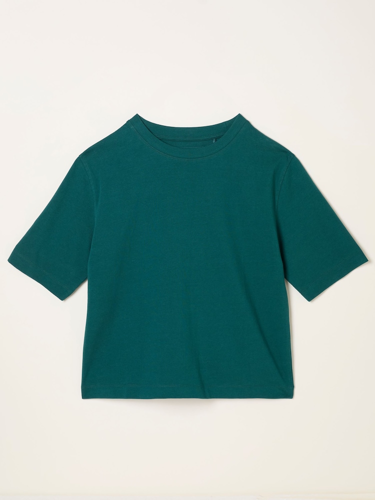 FatFace Anais Teal Blue Relaxed T Shirt - Image 1 of 1