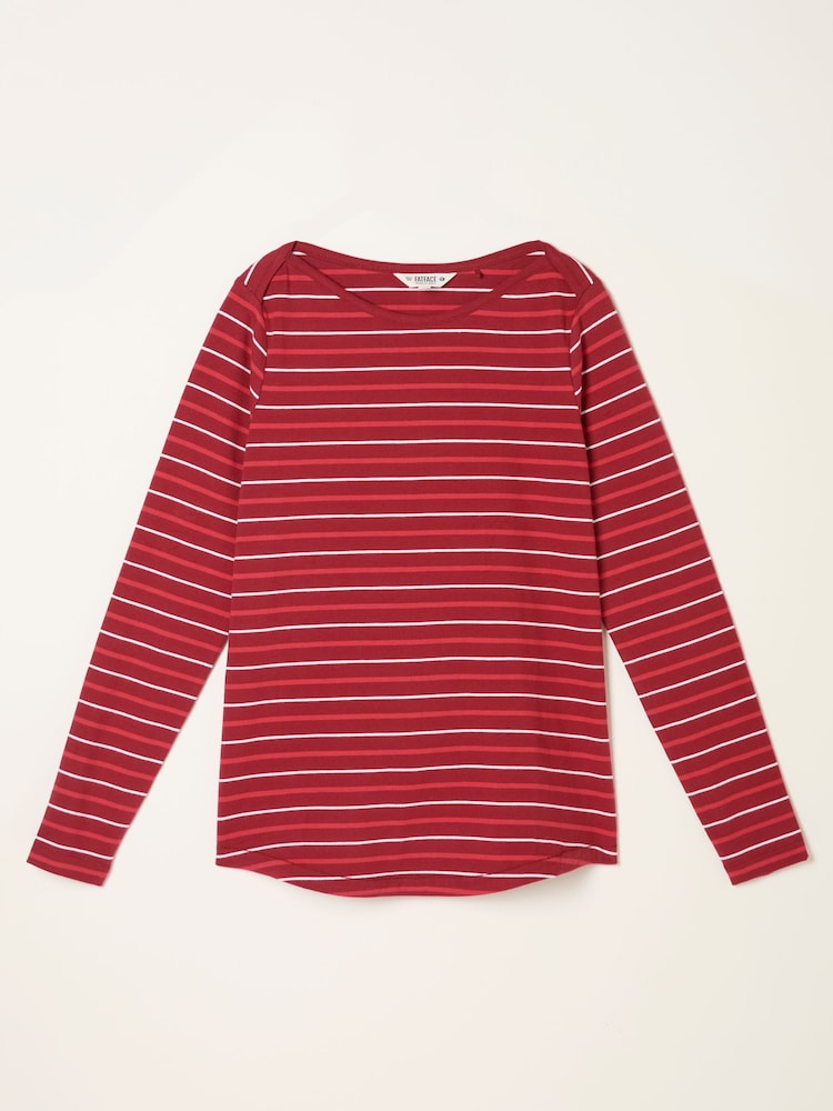 FatFace Breton Red Stripe T Shirt - Image 1 of 1 FatFace Breton Red Stripe T Shirt - Image 1 of 1