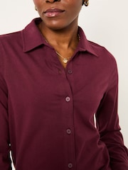 FatFace Selby Burgundy Jersey Shirt - Image 4 of 5